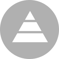 pyramid with levels icon